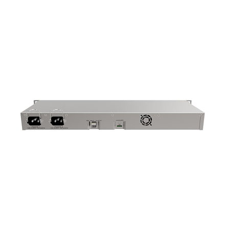 Mikrotik Wired Ethernet Router RB1100AHx4 Dude Edition, 1U Rackmount, Quad core 1.4GHz CPU, 1 GB RAM, 128 MB, 60GB M.2 SSD included, 13xGigabit LAN, 1xSerial console port RS232, 2x SATA3 ports, 2xM.2 slots, PCB Temperature and Voltage Monitor (CAPsMAN, Monitor Devices, Shows Historical Data, Can Write Messeges), IP20, RouterOS L6 | Wired Ethernet Router | RB1100AHx4 Dude Edition | No Wi-Fi | 10/100/1000 Mbit/s | Ethernet LAN (RJ-45) ports 13 | Mesh Support No | MU-MiMO No | No mobile broadband | 12 month(s) - Image 3