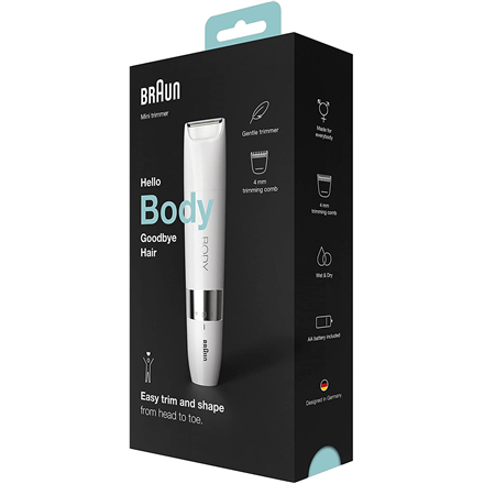Braun | Body Mini Trimmer | BS1000 | Bulb lifetime (flashes) Not applicable | Number of power levels 1 | Wet & Dry | White - Image 11