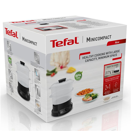 TEFAL | Food Steamer | VC139810 | Black | 800 W | Capacity 6 L | Number of baskets 2 - Image 4