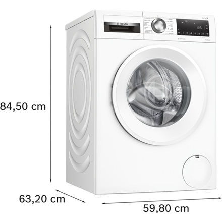 Bosch | Washing Machine | WGG244ZMSN | Energy efficiency class A | Front loading | Washing capacity 9 kg | 1400 RPM | Depth 59 cm | Width 60 cm | LED | Steam function | Direct drive | White - Image 6