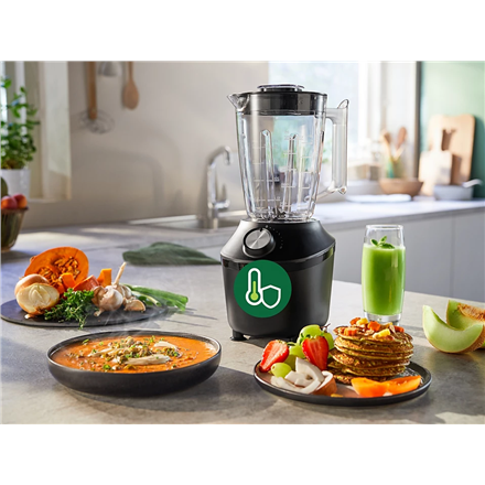 Philips Blender | HR2291/01 3000 Series | Tabletop | 600 W | Jar material Glass | Jar capacity 2 L | Ice crushing | Black - Image 9