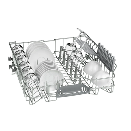 Dishwasher | SMS25AI05E | Free standing | Width 60 cm | Number of place settings 12 | Number of programs 5 | Energy efficiency class E | Display | AquaStop function | Silver inox - Image 5