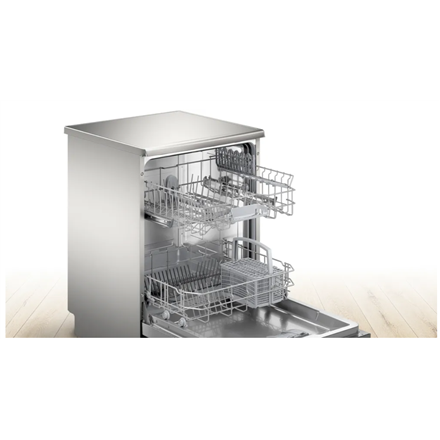 Dishwasher | SMS25AI05E | Free standing | Width 60 cm | Number of place settings 12 | Number of programs 5 | Energy efficiency class E | Display | AquaStop function | Silver inox - Image 10
