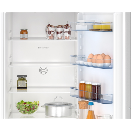 Bosch | Refrigerator | KIN96NSE0 Series 2 | Energy efficiency class E | Built-in | Combi | Height 193.5 cm | No Frost system | Fridge net capacity 215 L | Freezer net capacity 75 L | 34 dB | White - Image 3