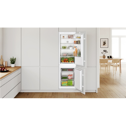 Bosch | Refrigerator | KIV86NSE0 Series 2 | Energy efficiency class E | Built-in | Combi | Height 177.2 cm | Fridge net capacity 183 L | Freezer net capacity 84 L | 35 dB | White - Image 8
