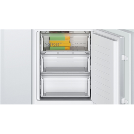 Bosch | Refrigerator | KIN86NSE0 | Energy efficiency class E | Built-in | Combi | Height 177.2 cm | No Frost system | Fridge net capacity 184 L | Freezer net capacity 76 L | 35 dB | White - Image 4