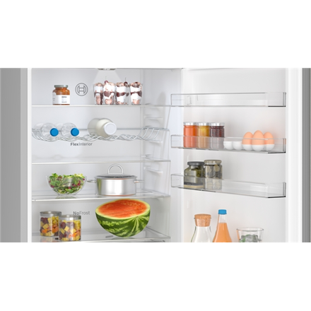 Bosch | Refrigerator | KGN497ICT | Energy efficiency class C | Free standing | Combi | Height 203 cm | No Frost system | Fridge net capacity 311 L | Freezer net capacity 129 L | Display | 35 dB | Stainless Steel - Image 4