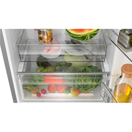 Bosch | Refrigerator | KGN497ICT | Energy efficiency class C | Free standing | Combi | Height 203 cm | No Frost system | Fridge net capacity 311 L | Freezer net capacity 129 L | Display | 35 dB | Stainless Steel - Image 5