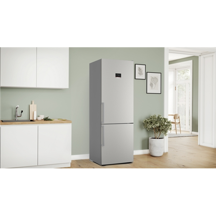 Bosch | Refrigerator | KGN497ICT | Energy efficiency class C | Free standing | Combi | Height 203 cm | No Frost system | Fridge net capacity 311 L | Freezer net capacity 129 L | Display | 35 dB | Stainless Steel - Image 7