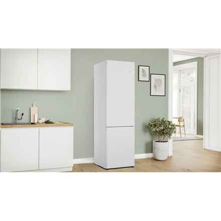 Bosch | Refrigerator | KGN392WDF Series 4 | Energy efficiency class D | Free standing | Combi | Height 203 cm | No Frost system | Fridge net capacity 260 L | Freezer net capacity 103 L | 35 dB | White - Image 4