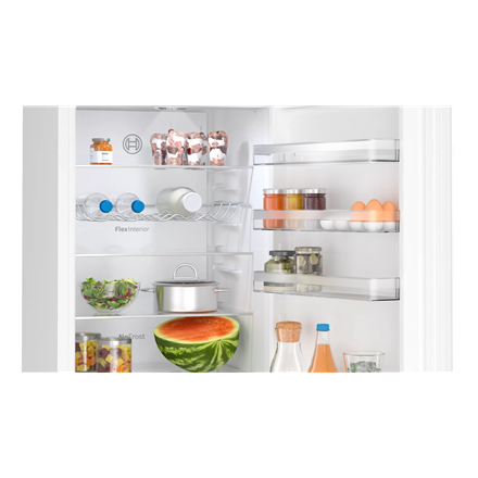 Bosch | Refrigerator | KGN392WDF Series 4 | Energy efficiency class D | Free standing | Combi | Height 203 cm | No Frost system | Fridge net capacity 260 L | Freezer net capacity 103 L | 35 dB | White - Image 10