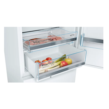 Bosch | Refrigerator | KGE49AWCA | Energy efficiency class C | Free standing | Combi | Height 201 cm | Fridge net capacity 302 L | Freezer net capacity 117 L | 38 dB | White - Image 7