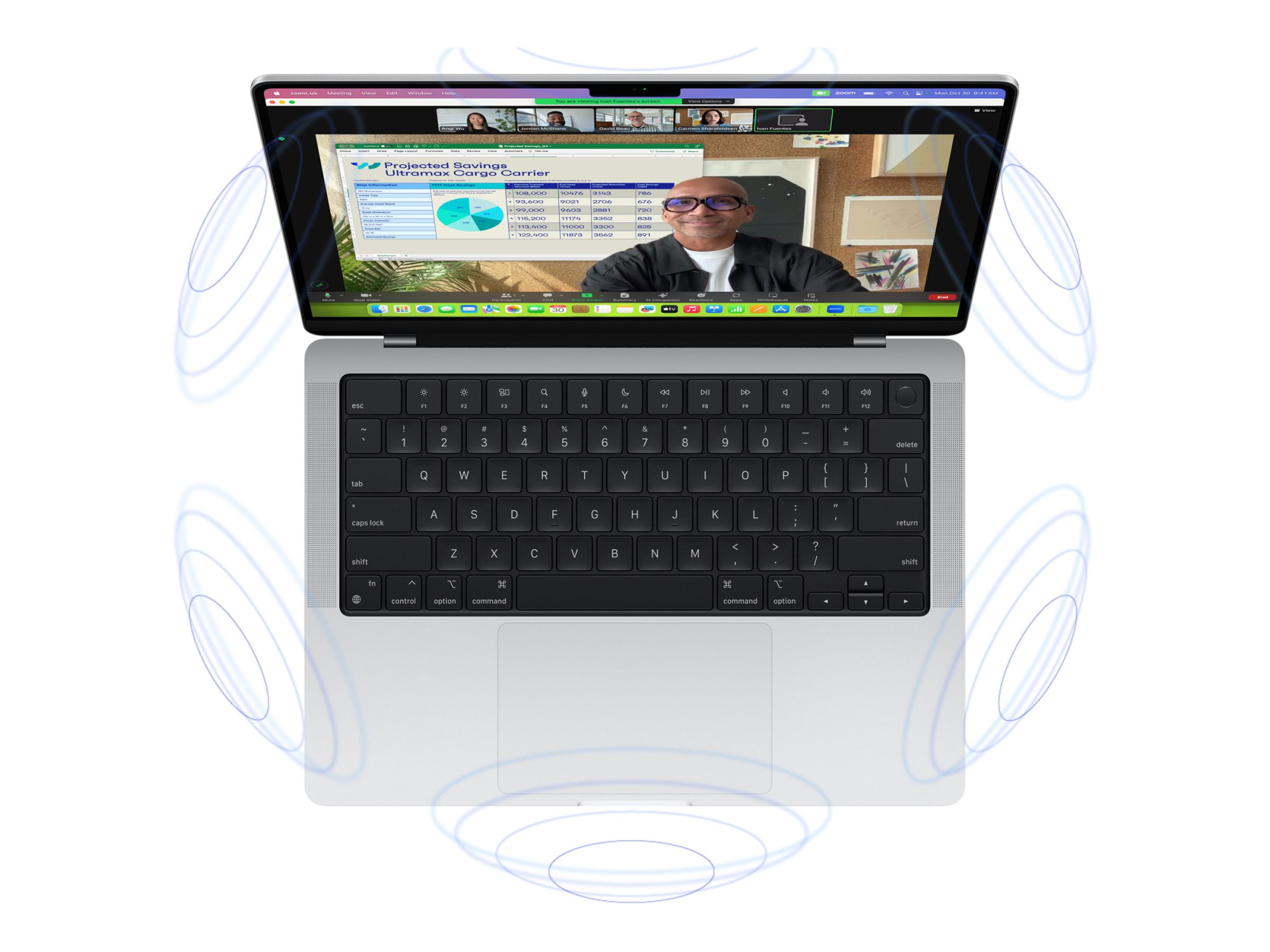 Apple MacBook | Pro | Silver | 16 " | 3456 x 2234 pixels | Apple M4 Max | 36 GB | Solid-state drive capacity 1000 GB | Apple M4 Max chip 14-core CPU/32-core GPU | macOS | 802.11ax | Bluetooth version 5.3 | Keyboard language Russian | Keyboard backlit | Warranty 12 month(s) - Image 19