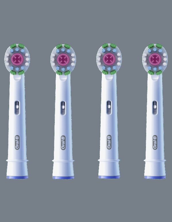 Oral-B | Replaceable toothbrush heads | EB18-4 3D White Pro | Heads | For adults | Number of brush heads included 4 | White - Image 2