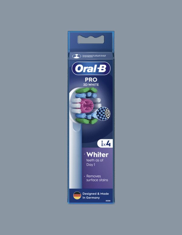 Oral-B | Replaceable toothbrush heads | EB18-4 3D White Pro | Heads | For adults | Number of brush heads included 4 | White - Image 3