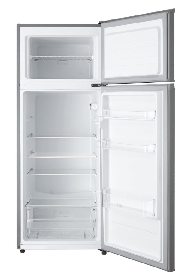 Midea Refrigerator | MDRT294FGE50 | Energy efficiency class E | Free standing | Double Door | Height 143 cm | Fridge net capacity 163 L | Freezer net capacity 41 L | 40 dB | Stainless steel - Image 3