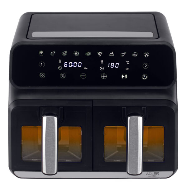 Adler Dual Air Fryer Oven | AD 6315 | Power 1700 W | Capacity 8 L | Convection | Black
