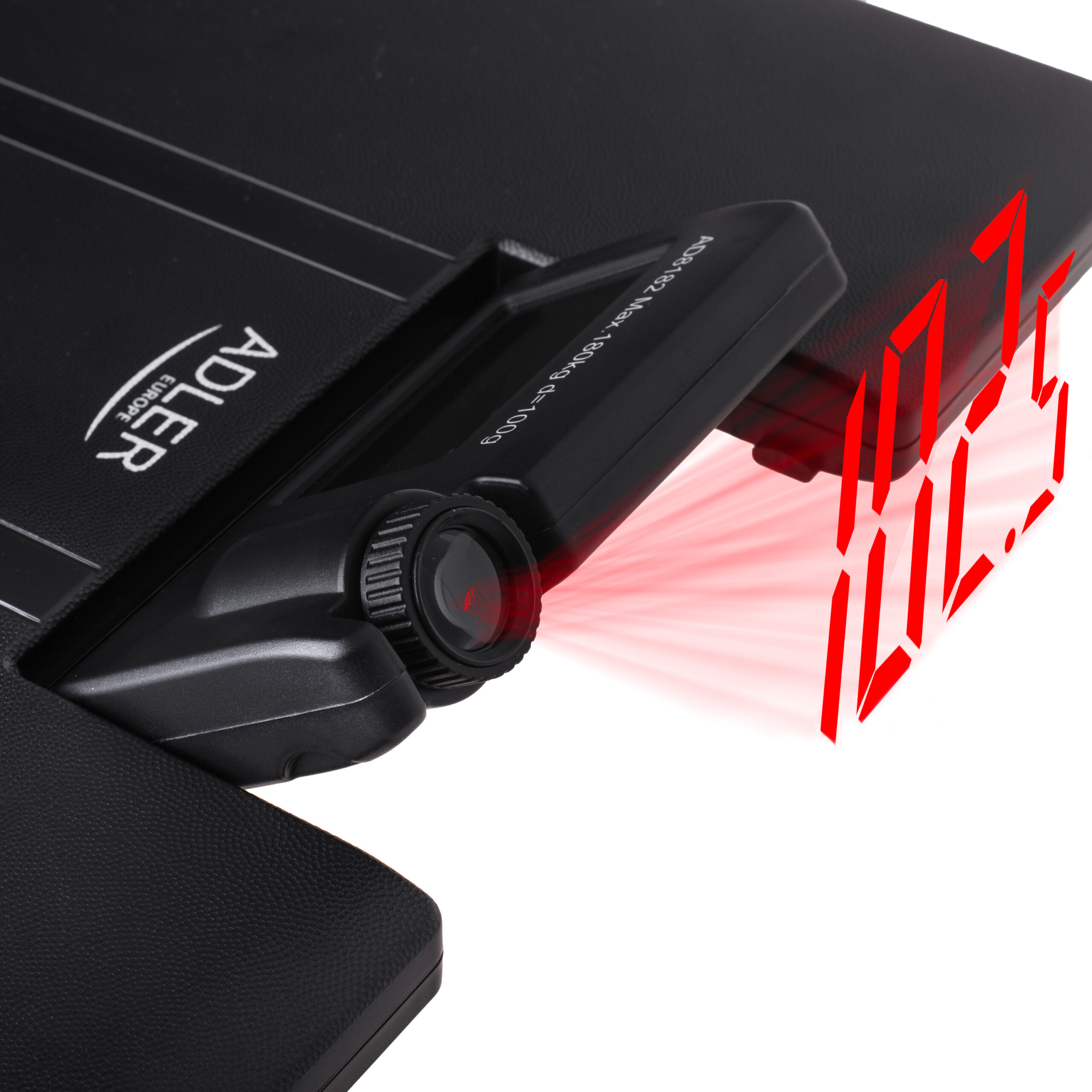 Adler | Bathroom Scale with Projector | AD 8182 | Maximum weight (capacity) 180 kg | Accuracy 100 g | Black - Image 4