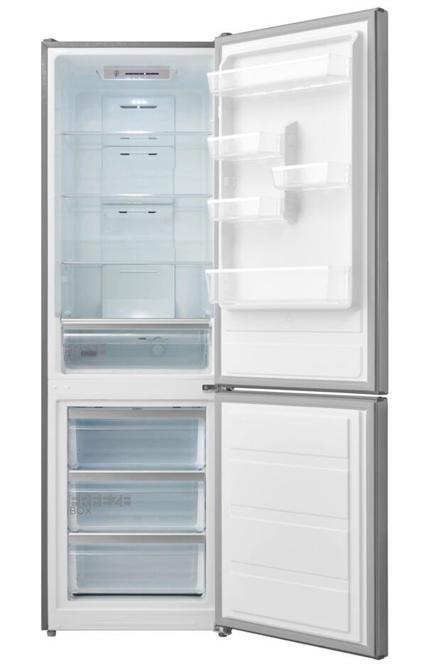 Midea Refrigerator | MDRB424FGE02I | Energy efficiency class E | Free standing | Combi | Height 188 cm | No Frost system | Fridge net capacity 224 L | Freezer net capacity 86 L | 42 dB | Grey - Image 3
