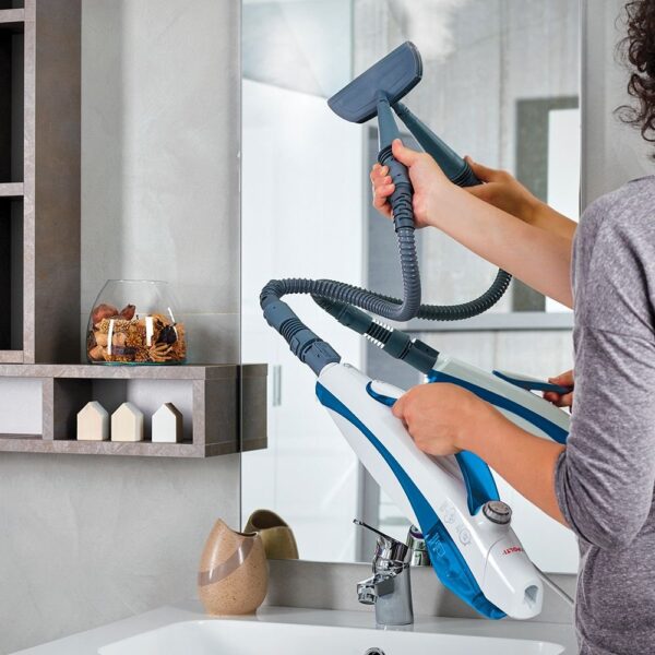 Polti | Steam mop | PTEU0296 Vaporetto SV460 Double | Power 1500 W | Steam pressure Not Applicable bar | Water tank capacity 0.3 L | White/Blue - Image 4