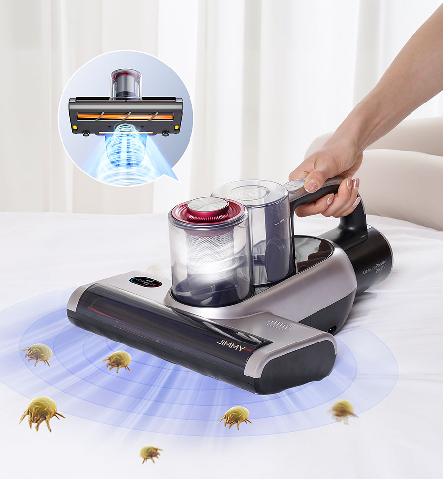 Jimmy | Vacuum Cleaner | BD7 Pro Double Cup Anti-mite | Cordless operating | Handheld | 250 W | 28.8 V | Grey - Image 7