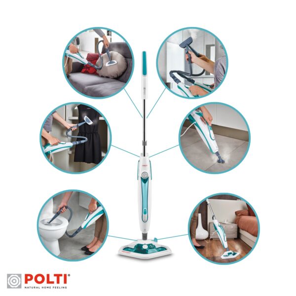 Polti | Steam mop | PTEU0282 Vaporetto SV450_Double | Power 1500 W | Steam pressure Not Applicable bar | Water tank capacity 0.3 L | White - Image 14