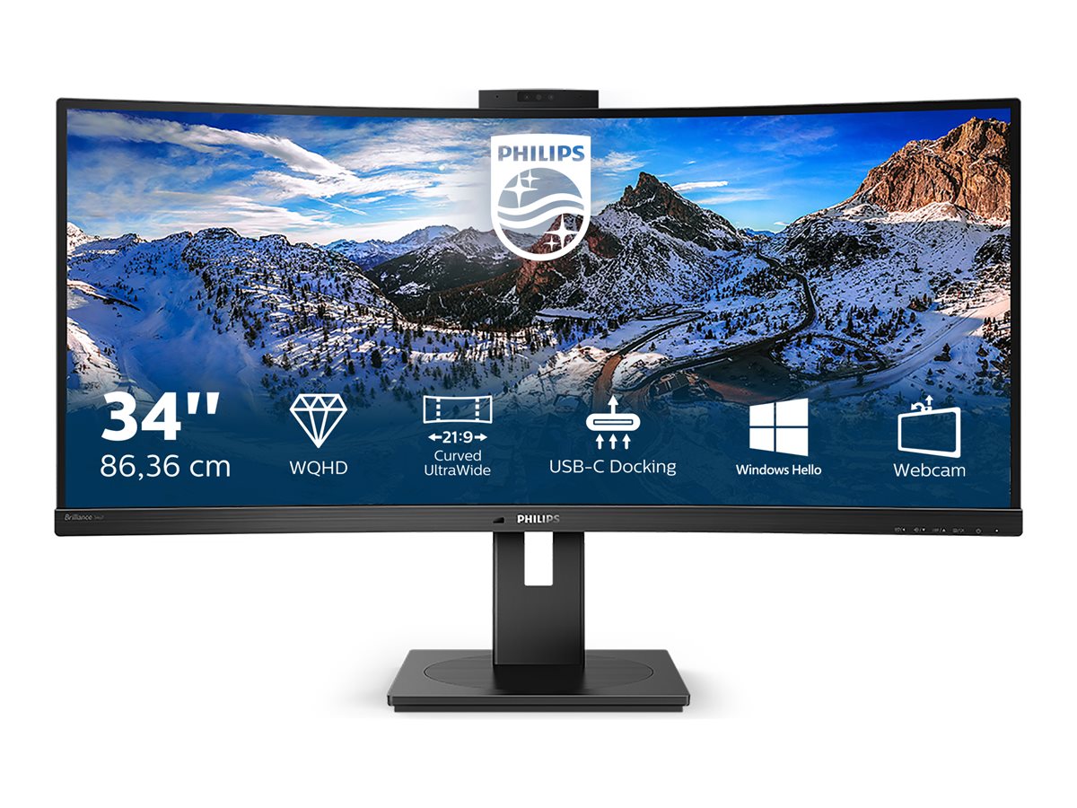 Philips | Curved UltraWide | 346P1CRH | 34 " | VA | WQHD | 21:9 | 100 Hz | 4 ms | 3440 x 1440 | 500 cd/m² | HDMI ports quantity 1 | Black | Warranty 24 month(s) - Image 4