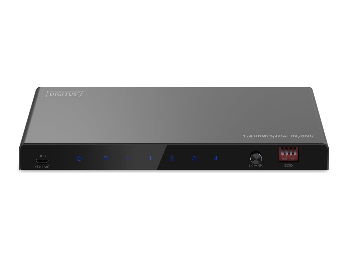 Digitus 8K HDMI Splitter, 1x4 | DS-55340 | Black