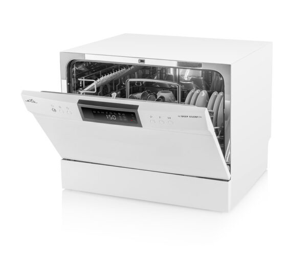 Dishwasher | ETA138490000F | Table | Width 55 cm | Number of place settings 6 | Number of programs 8 | Energy efficiency class F | Display | White - Image 5
