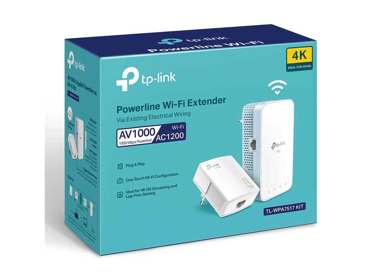 TP-Link TL-WPA7517 KIT Powerline Kit 1x10/100/1000 port, 2.4GHz&5GHz, 1000Mbps, Wall Plugged | TP-LINK | Gigabit Powerline Kit | TL-WPA7517 | 10/100/1000 Mbit/s | Ethernet LAN (RJ-45) ports 1+1 | 802.11ac | 2GHz/5GHz | Wi-Fi data rate (max) 300+433 Mbit/s - Image 4