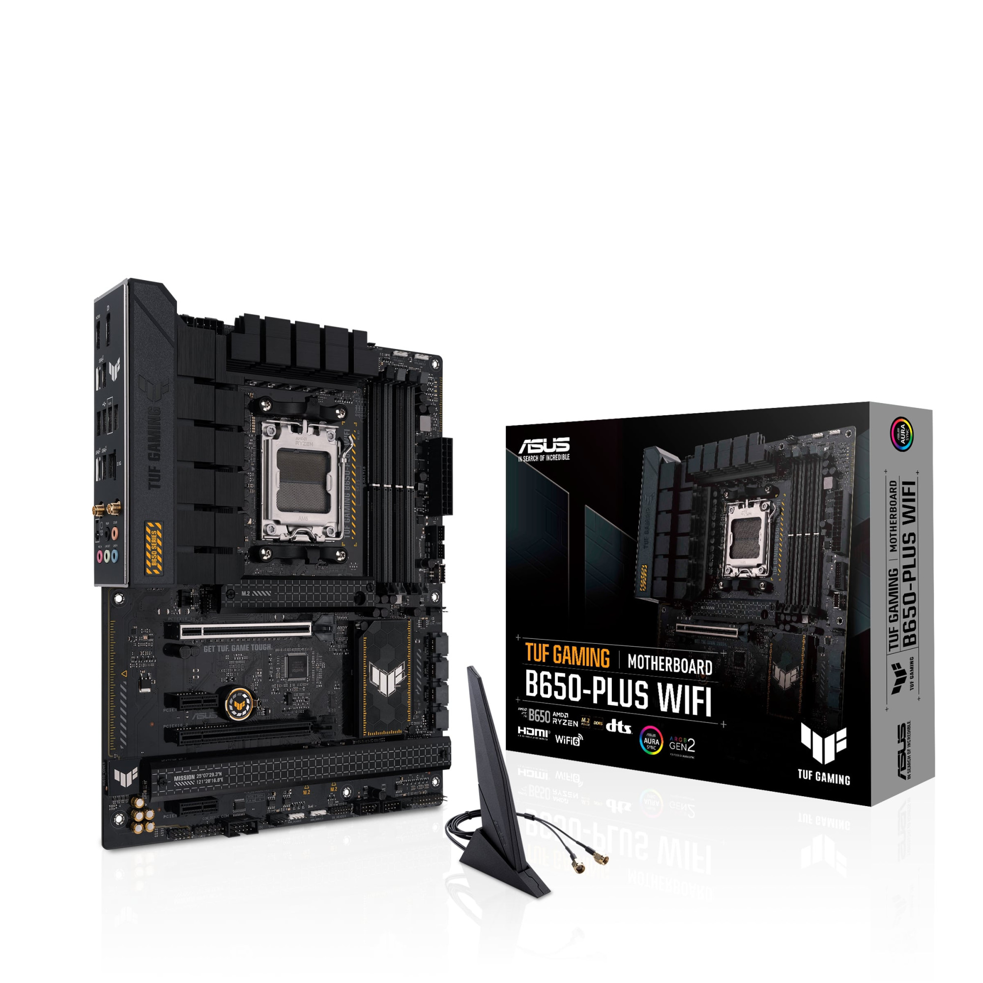 Asus | TUF GAMING B650-PLUS WIFI | Processor family AMD | Processor socket AM5 | DDR5 DIMM | Memory slots 4 | Supported hard disk drive interfaces SATA, M.2 | Number of SATA connectors 4 | Chipset AMD B650 | ATX - Image 10