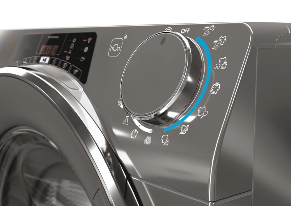 Candy | Dryer Machine | RO4 H7A2TCERX-S | Energy efficiency class E | Front loading | 7 kg | TFT | Depth 46.5 cm | Wi-Fi | Grey - Image 3