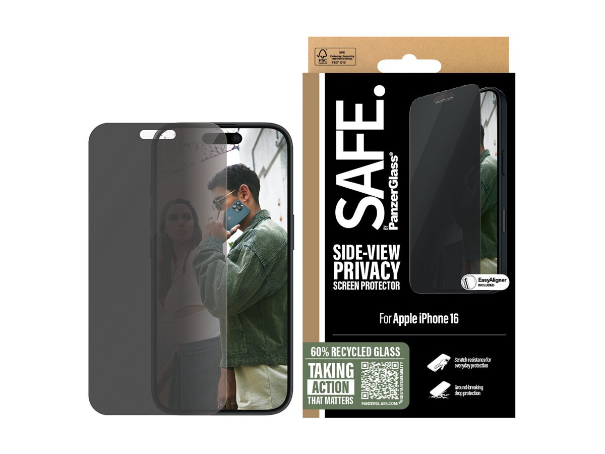 PanzerGlass Screen protector | Apple | iPhone 16 | Glass | Black | Ultra-Wide Fit - Image 3