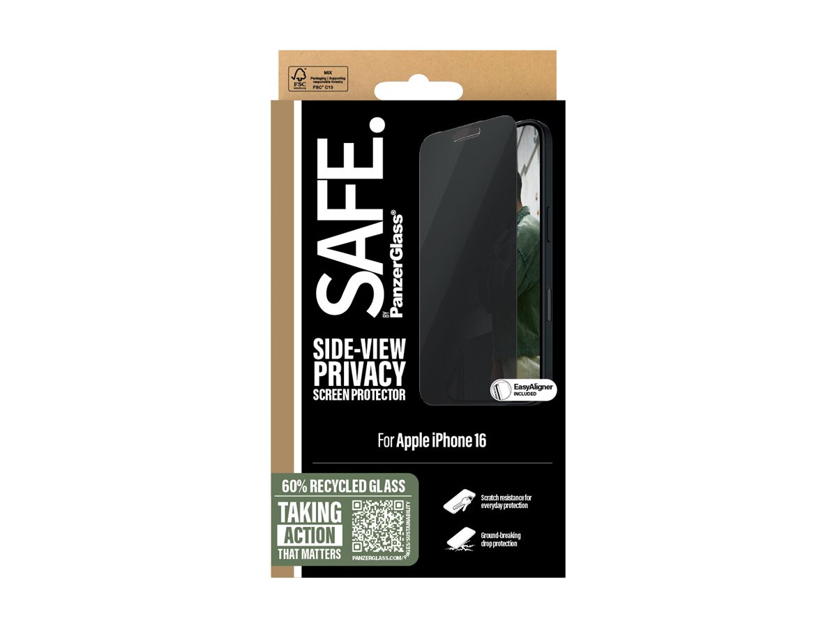 PanzerGlass Screen protector | Apple | iPhone 16 | Glass | Black | Ultra-Wide Fit - Image 5