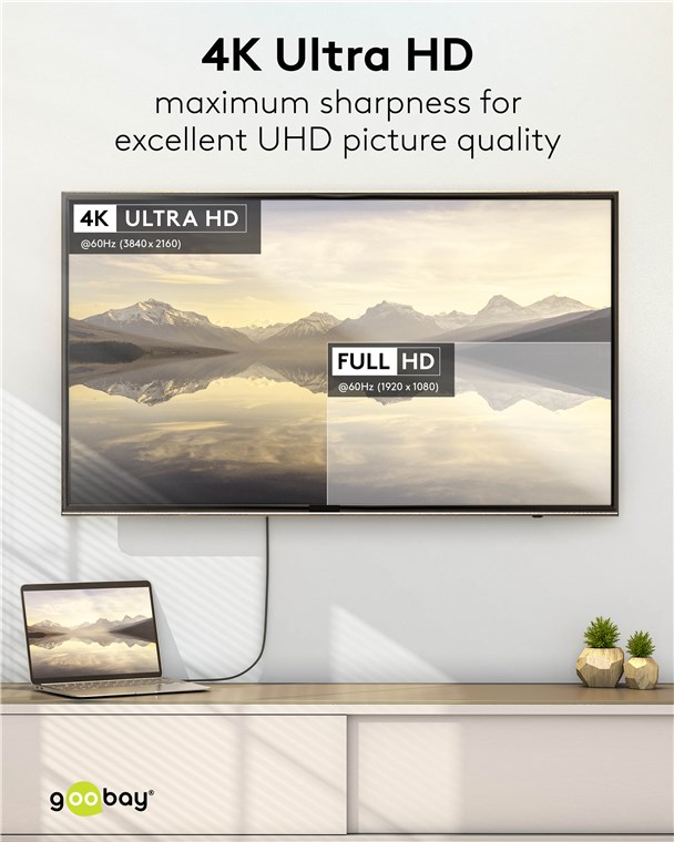 Goobay USB-C to HDMI Cable 4K at 60 Hz, 1 m | 75696 - Image 4