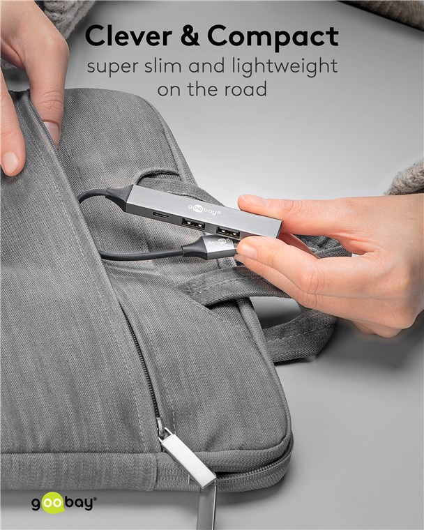 Goobay Slim 4-Port USB Hub, USB-A to USB-C/USB-A, 5 Gbit/s | 74458 - Image 5