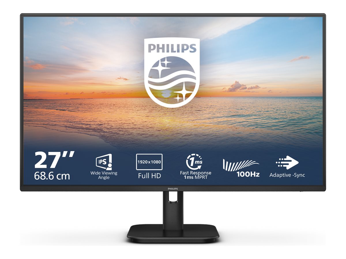 Philips | 27E1N1100A/00 | 27 " | IPS | 16:9 | 100 Hz | 4 ms | 1920 x 1080 pixels | 250 cd/m² | HDMI ports quantity 1 | Black | Warranty 36 month(s) - Image 2