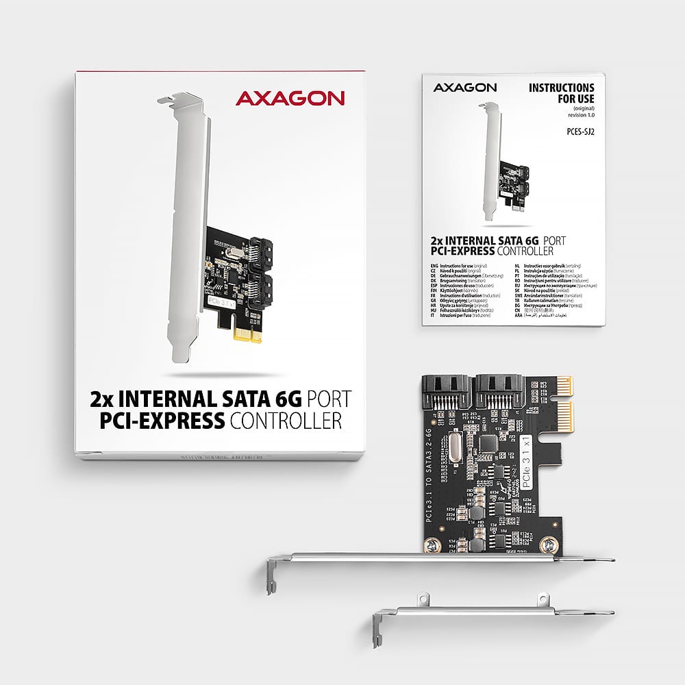 AXAGON Two-channel SATA III PCI-Express controller with two internal SATA port outputs | PCES-SJ2 - Image 5