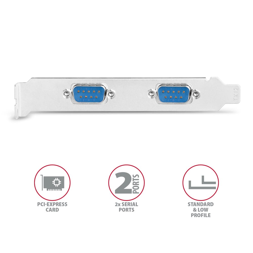 AXAGON PCI-Express card with two 250 kbps serial ports | PCEA-S2N - Image 3