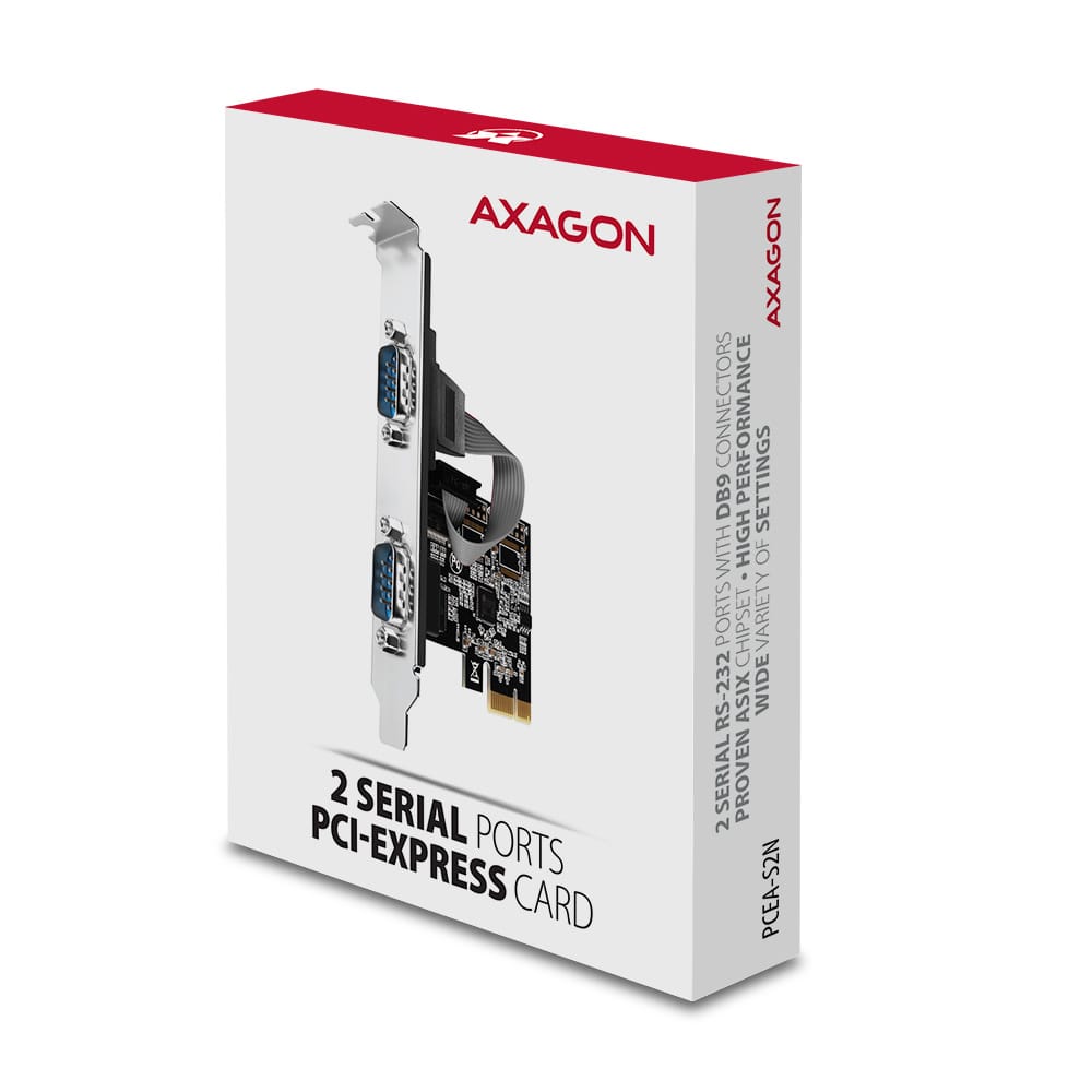 AXAGON PCI-Express card with two 250 kbps serial ports | PCEA-S2N - Image 5