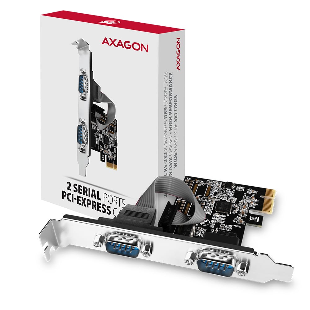 AXAGON PCI-Express card with two 250 kbps serial ports | PCEA-S2N - Image 6