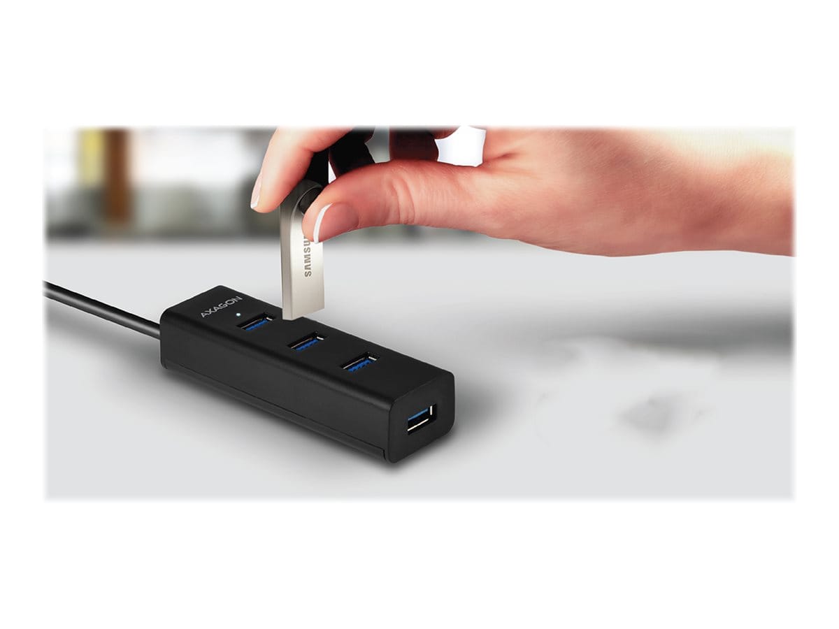 AXAGON Four-port USB 3.0 hub with fast charging and power support | HUE-S2B - Image 11