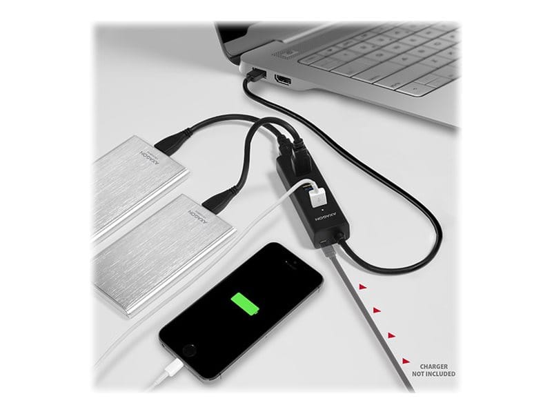 AXAGON Four-port USB 3.0 hub with fast charging and power support | HUE-S2B - Image 15