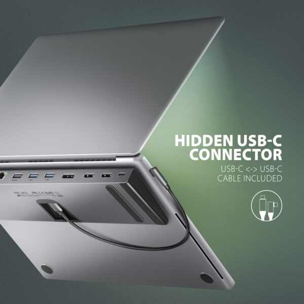 AXAGON USB-C 5Gbps TRIPLE 4K DISPLAY 11in1 Hub | HMC-4KX3 - Image 10