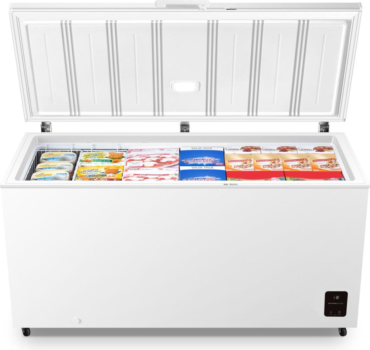 Gorenje | Freezer | FH50EAW | Energy efficiency class E | Chest | Free standing | Height 84.7 cm | Total net capacity 500 L | Display | White - Image 3