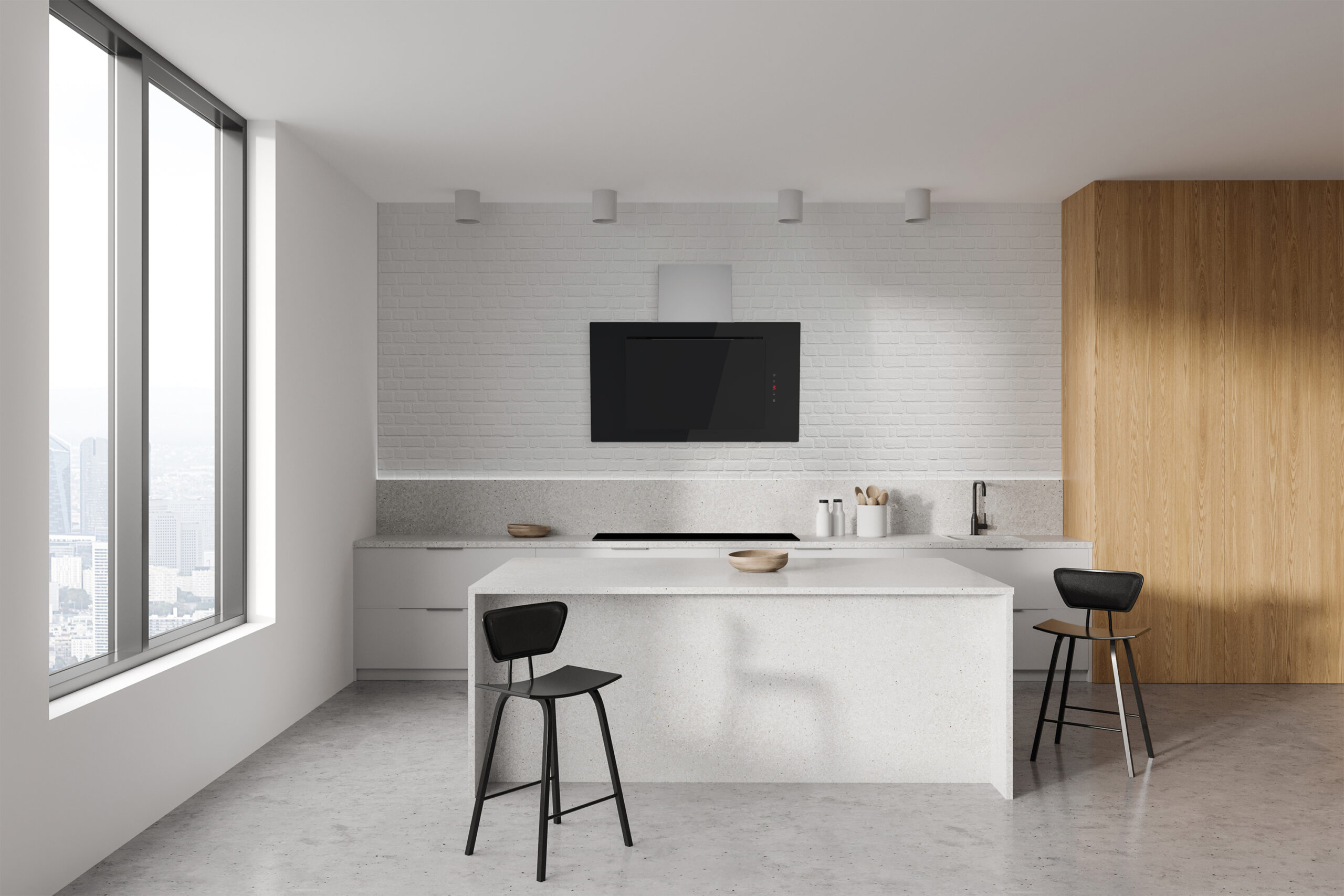 CATA | Hood | RENOVA PURE AIR VNV90 XGBK | Wall mounted | Energy efficiency class A+++ | Width 90 cm | 1400 m³/h | Touch control | LED | Black - Image 3