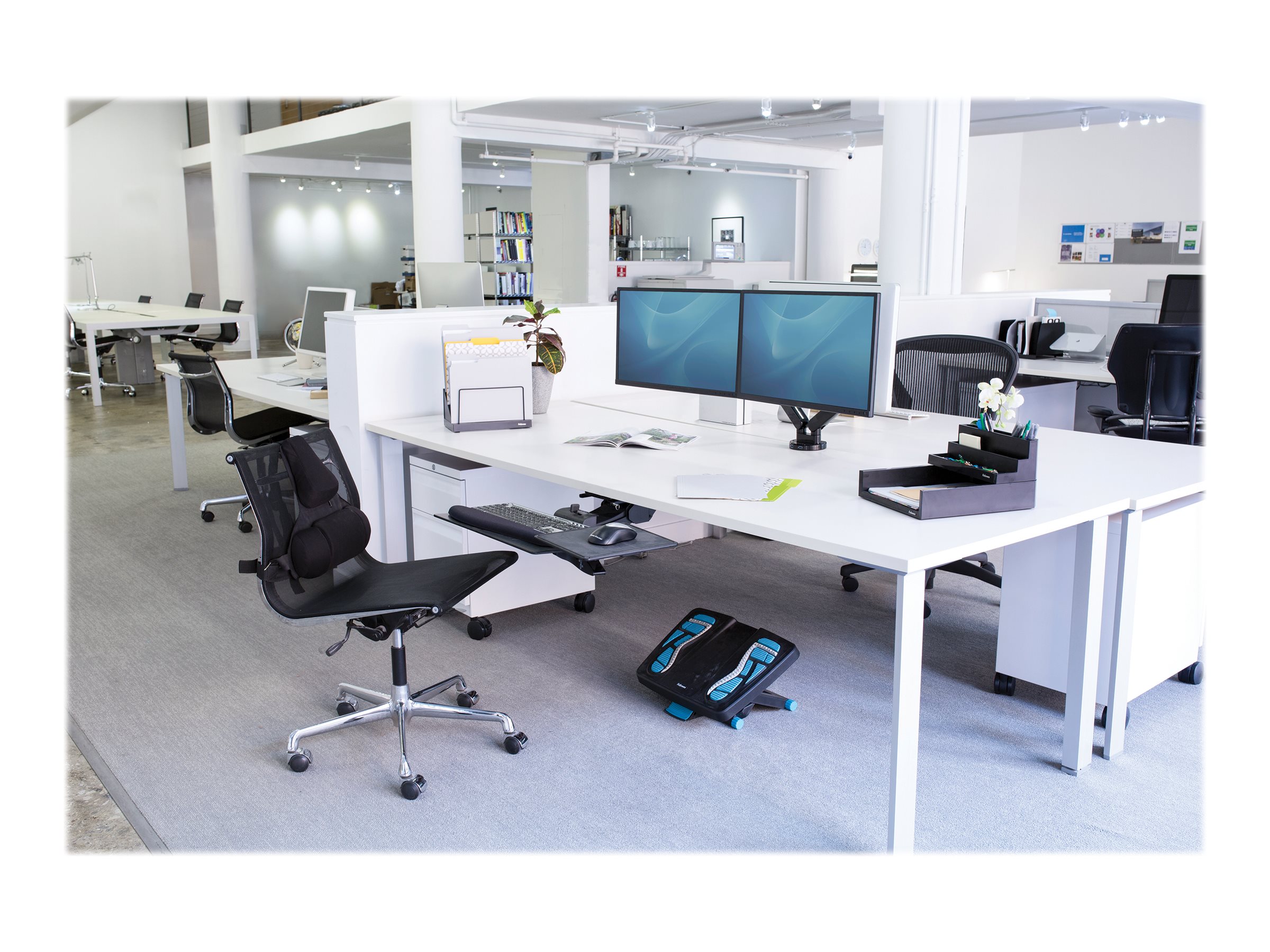 Fellowes | Platinum Series Dual Horizontal Monitor Arm | 8042501 | Black - Image 6