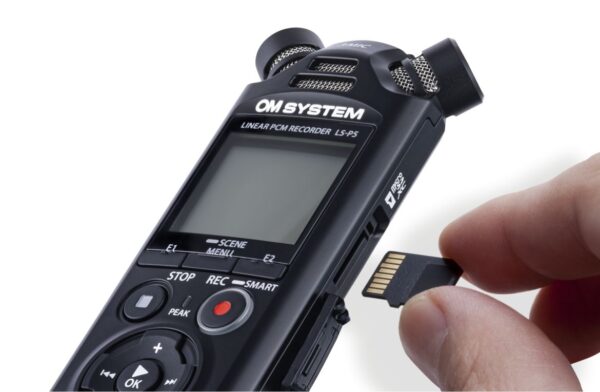 Olympus | Linear PCM Recorder | LS-P5 | Black | Microphone connection | MP3 playback | Rechargeable | FLAC / PCM (WAV) / MP3 | 59 Hrs 35 min | Stereo - Image 3