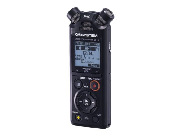 Olympus | Linear PCM Recorder | LS-P5 | Black | Microphone connection | MP3 playback | Rechargeable | FLAC / PCM (WAV) / MP3 | 59 Hrs 35 min | Stereo - Image 2