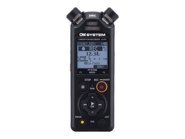 Olympus | Linear PCM Recorder | LS-P5 | Black | Microphone connection | MP3 playback | Rechargeable | FLAC / PCM (WAV) / MP3 | 59 Hrs 35 min | Stereo - Image 4